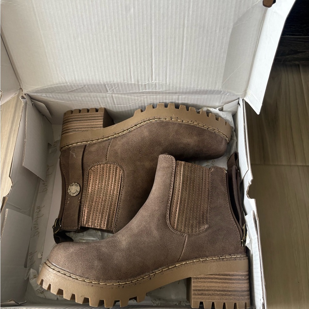 Blowfish Taupe Ankle Booties